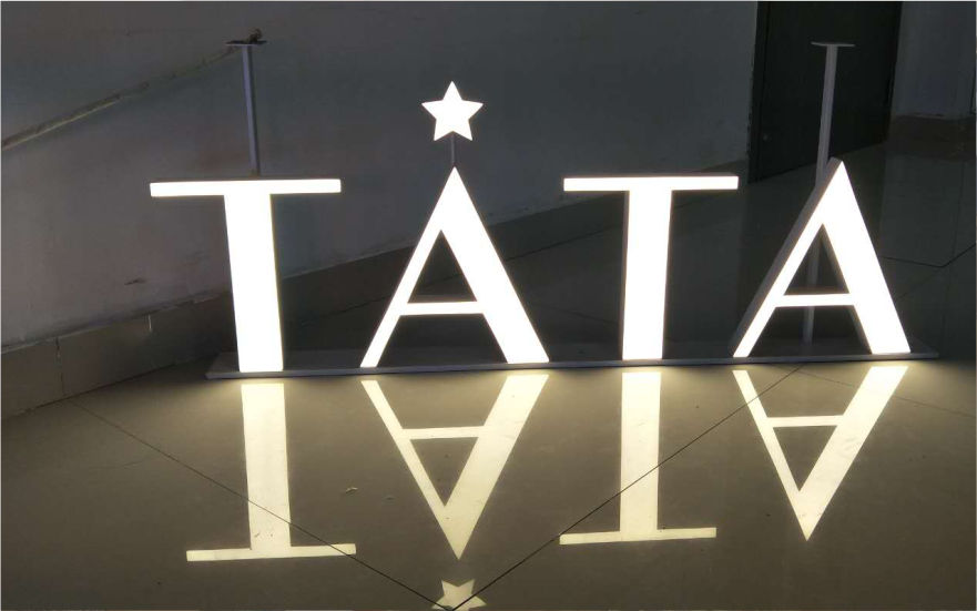 TATA連鎖品牌舞臺LED樹(shù)脂發(fā)光字